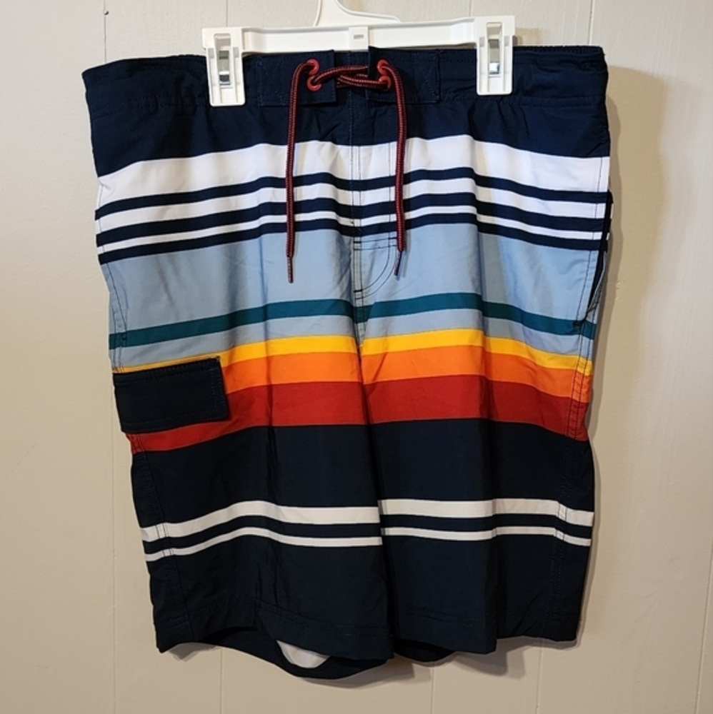Striped Multicolor Swim Trunks Beach Medium George A51